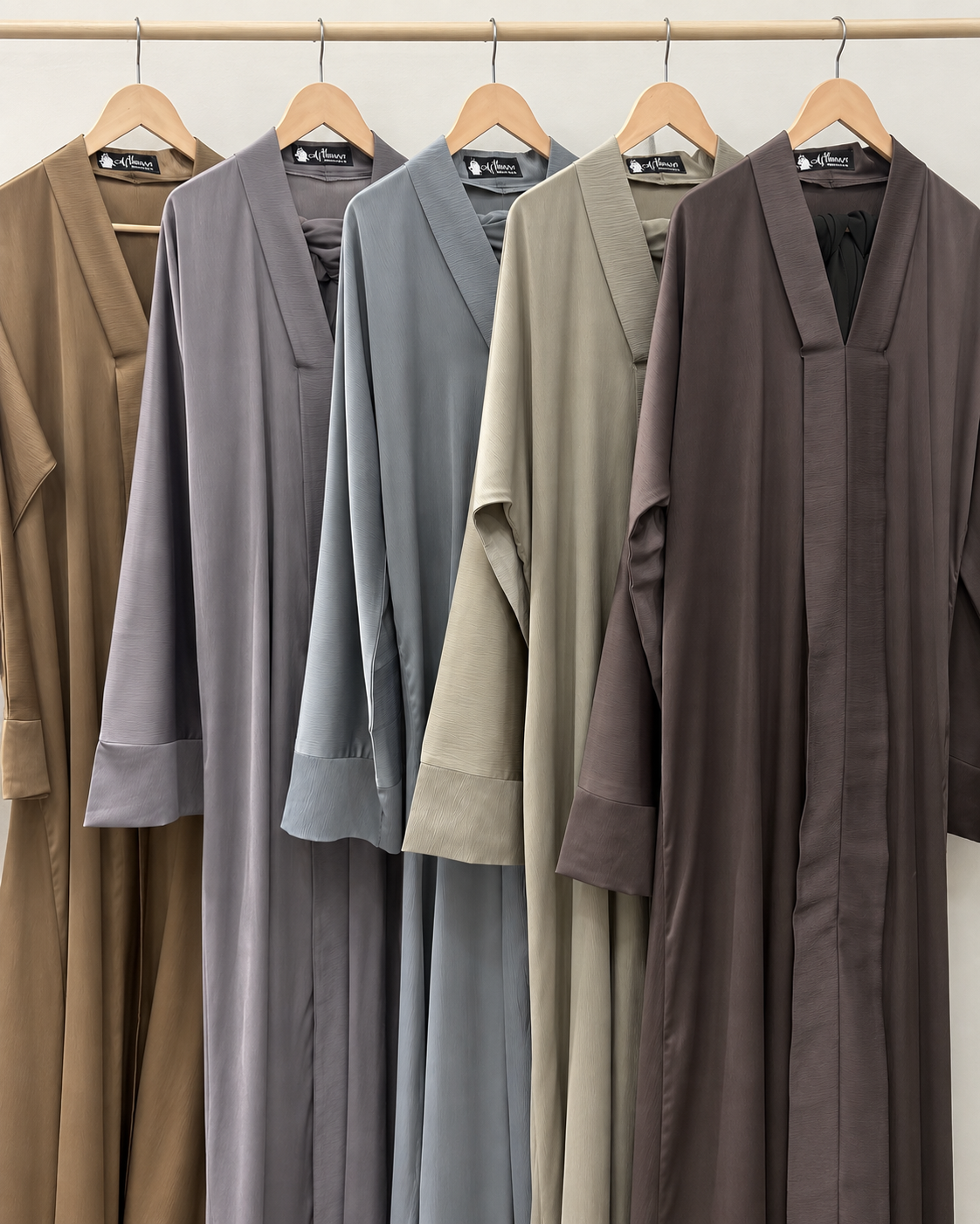 Plain Basic Kimono Abaya in Indian TikTok Fabric with Georgette Dupatta