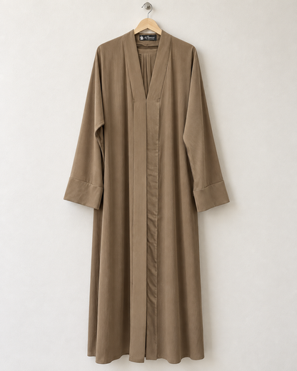 Plain Basic Kimono Abaya in Indian TikTok Fabric with Georgette Dupatta