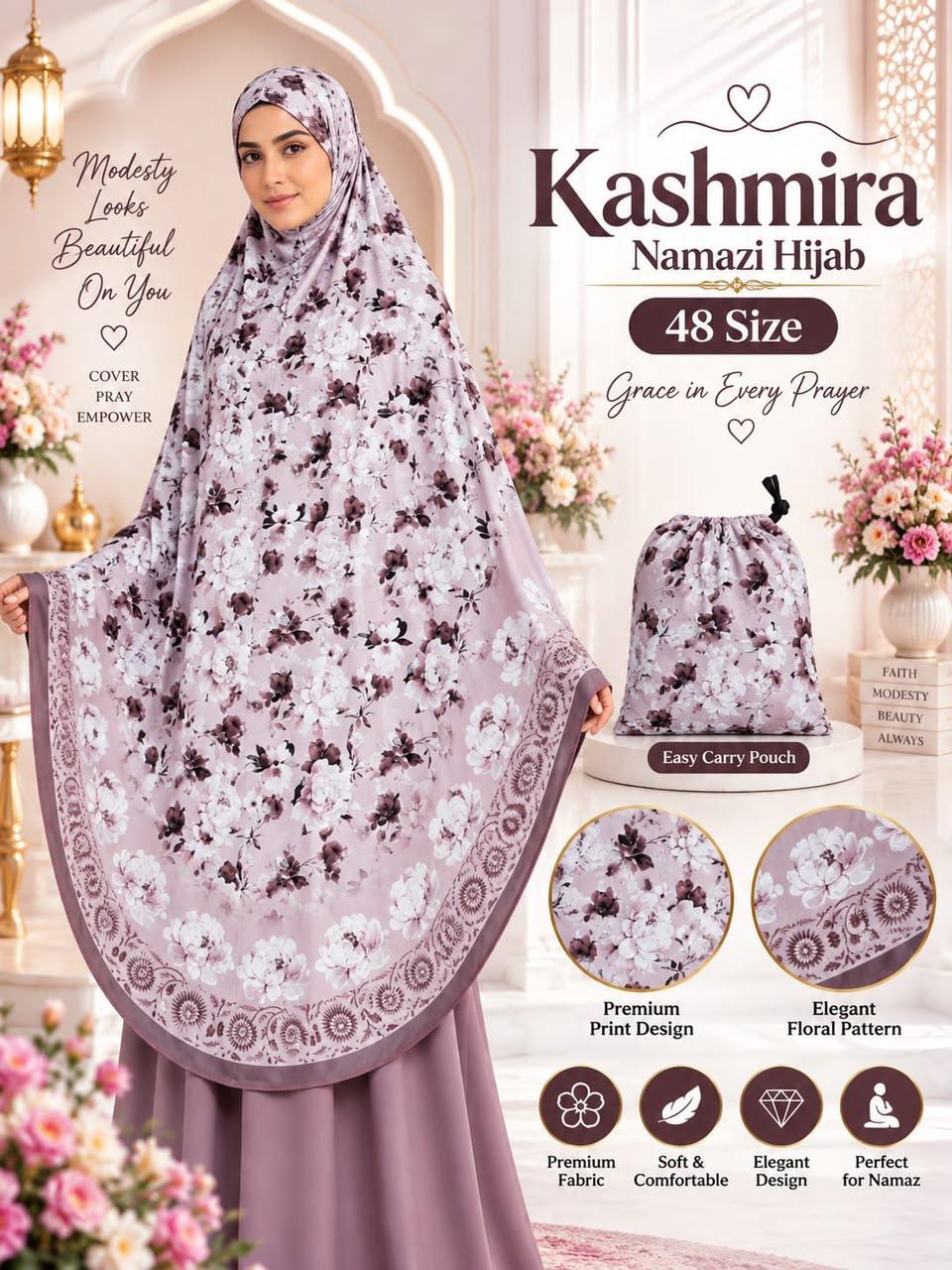 Kashmira Namazi Hijab – Imported Moses Crepe Softy Printed Rumali
