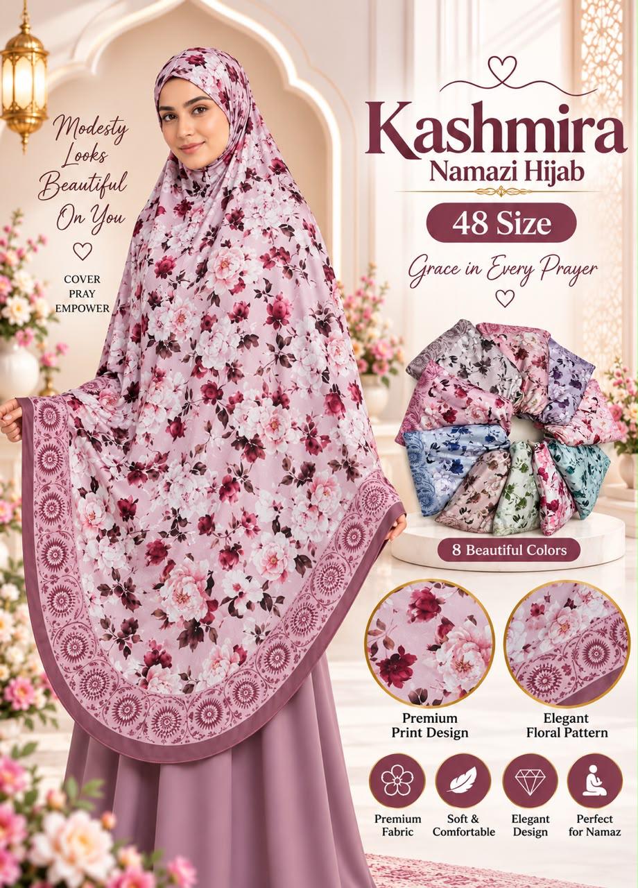Kashmira Namazi Hijab – Imported Moses Crepe Softy Printed Rumali