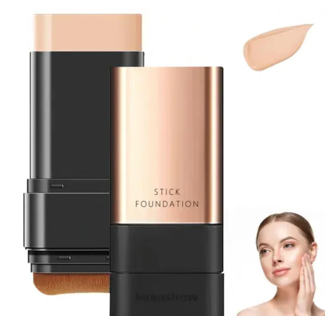 2-in-1 Korean Foundation Stick with Blending Brush
