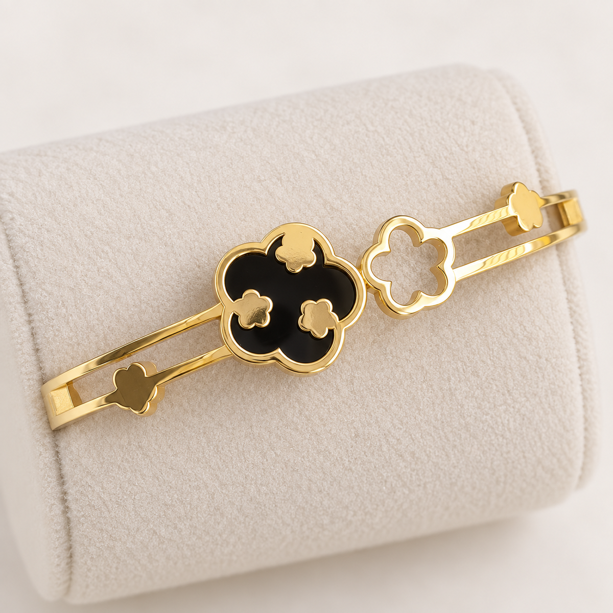 Black Clover Cutout Cuff - styled view 1 - House of Zainab