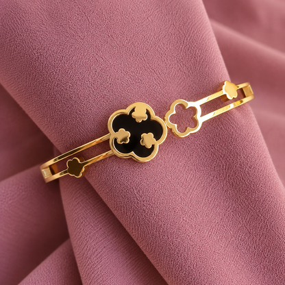 Black Clover Cutout Cuff - styled view 2 - House of Zainab
