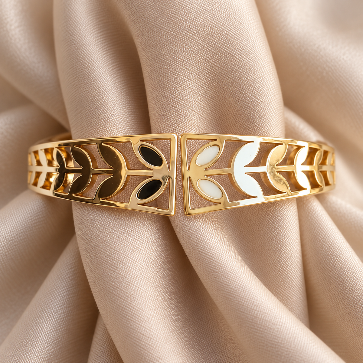 Botanical Cutout Cuff - styled view 2 - House of Zainab
