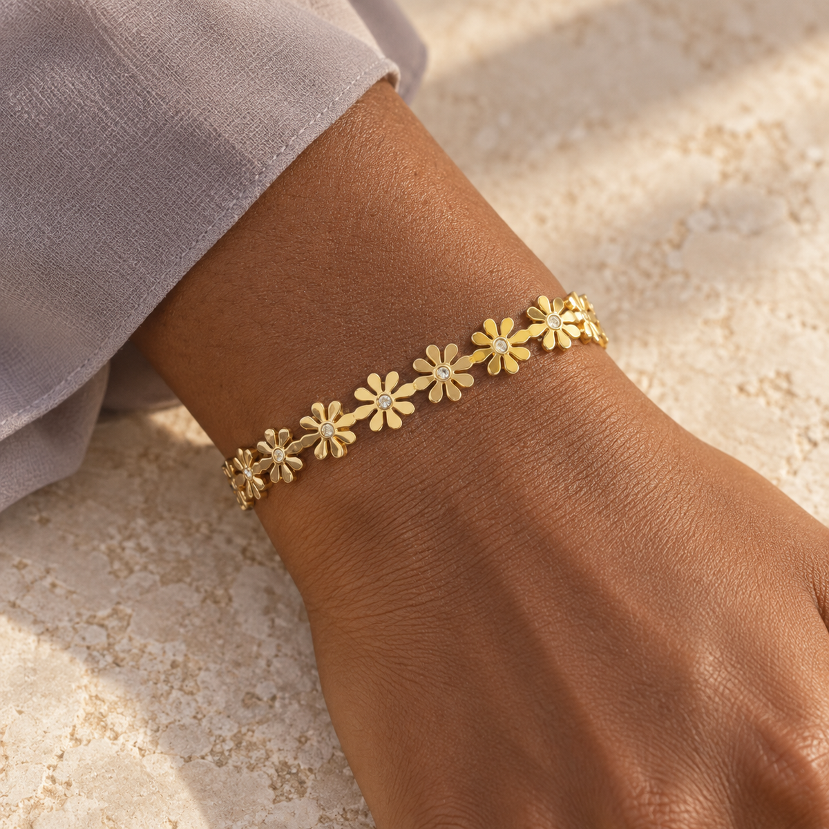 Daisy Chain Cuff - styled view 3 - House of Zainab