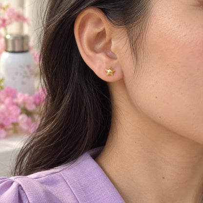 Everyday Stud Earrings - styled model view - House of Zainab